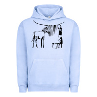 Pigment Grape Ice Banksy Zebra Urban Hoodie - artisFamous