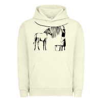 Pigment Pistachio Banksy Zebra Urban Hoodie - artisFamous