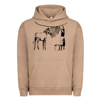Pigment Burro Banksy Zebra Urban Hoodie - artisFamous
