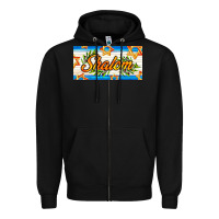 Black shalom with olive branch Zipper Hoodie - AdoDesignShop