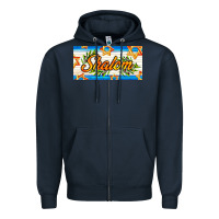 Navy shalom with olive branch Zipper Hoodie - AdoDesignShop
