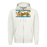 Oatmeal Heather shalom with olive branch Zipper Hoodie - AdoDesignShop