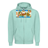 Seafoam shalom with olive branch Zipper Hoodie - AdoDesignShop