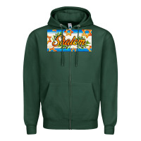 Sports Green shalom with olive branch Zipper Hoodie - AdoDesignShop