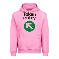 Fuchsia Pink token entry Urban Hoodie - artisFamous