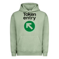 Pigment Oil Green token entry Urban Hoodie - artisFamous