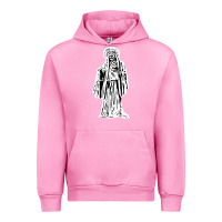 Fuchsia Pink santa muerte blanca Urban Hoodie - artisFamous