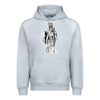 Heather Grey santa muerte blanca Urban Hoodie - artisFamous