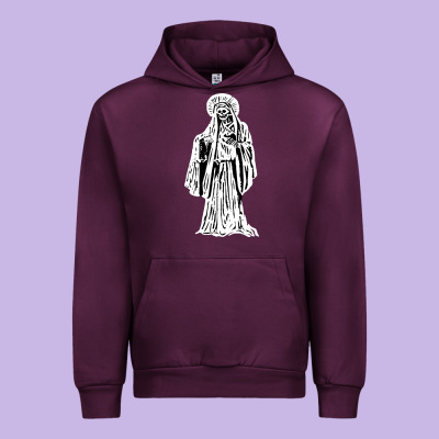 Santa Muerte Blanca Urban Hoodie Designed By Artisfamous