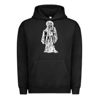 Pigment Black santa muerte blanca Urban Hoodie - artisFamous