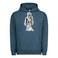 Pigment Midnight Navy santa muerte blanca Urban Hoodie - artisFamous