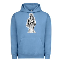 Pigment Pebble Blue santa muerte blanca Urban Hoodie - artisFamous