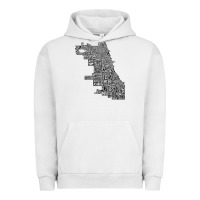 Pigment Lunar Rock chicago typography neighborhood map Urban Hoodie - artisFamous