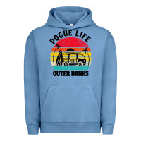 Pigment Pebble Blue car pogue life outer banks Urban Hoodie - artisFamous