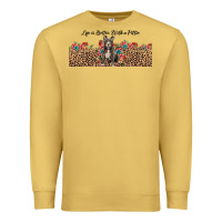 Antique Gold life is better with a pittie Premium Sweatshirt - JahusDesignShop