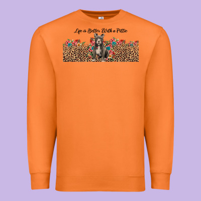 Life Is Better With A Pittie Premium Sweatshirt Designed By Jahusdesignshop