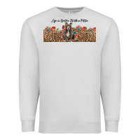 Dove Grey life is better with a pittie Premium Sweatshirt - JahusDesignShop