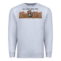 Heather Grey life is better with a pittie Premium Sweatshirt - JahusDesignShop