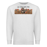 Oatmeal Heather life is better with a pittie Premium Sweatshirt - JahusDesignShop