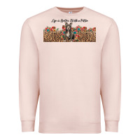 Pale Pink life is better with a pittie Premium Sweatshirt - JahusDesignShop