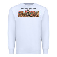 White life is better with a pittie Premium Sweatshirt - JahusDesignShop