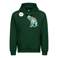 Forest Green lying cat Urban Hoodie - artisFamous