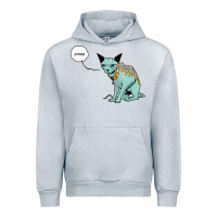 Heather Grey lying cat Urban Hoodie - artisFamous
