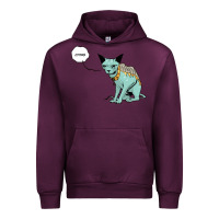 Mauve Wine lying cat Urban Hoodie - artisFamous
