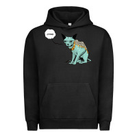 Pigment Black lying cat Urban Hoodie - artisFamous