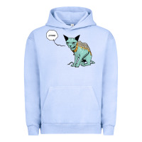 Pigment Grape Ice lying cat Urban Hoodie - artisFamous