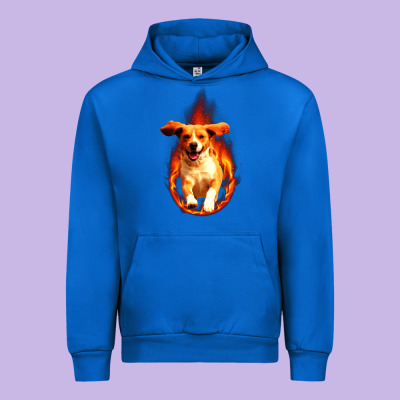 Dog In Fire Urban Hoodie Designed By Artisfamous