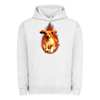 Pigment Lunar Rock Dog In Fire Urban Hoodie - artisFamous