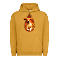 Pigment Peanut Butter Dog In Fire Urban Hoodie - artisFamous
