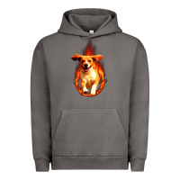 Pigment Tornado Dog In Fire Urban Hoodie - artisFamous