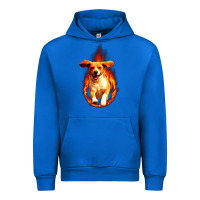 Cobalt Dog In Fire Urban Hoodie - artisFamous