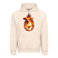 Sandshell Dog In Fire Urban Hoodie - artisFamous