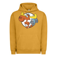 Pigment Peanut Butter Vintage Rocky And Bullwinkle Urban Hoodie - artisFamous