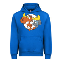 Cobalt Vintage Rocky And Bullwinkle Urban Hoodie - artisFamous