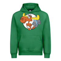 Emerald Vintage Rocky And Bullwinkle Urban Hoodie - artisFamous