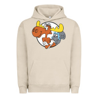Pigment French Oak Vintage Rocky And Bullwinkle Urban Hoodie - artisFamous