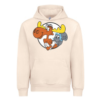 Sandshell Vintage Rocky And Bullwinkle Urban Hoodie - artisFamous