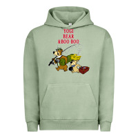 Pigment Oil Green yogi bear & boo boo Urban Hoodie - artisFamous