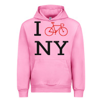 Fuchsia Pink i bike ny funny bike Urban Hoodie - artisFamous