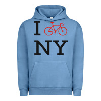 Pigment Pebble Blue i bike ny funny bike Urban Hoodie - artisFamous