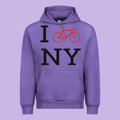 I Bike Ny Funny Bike Urban Hoodie Designed By Artisfamous