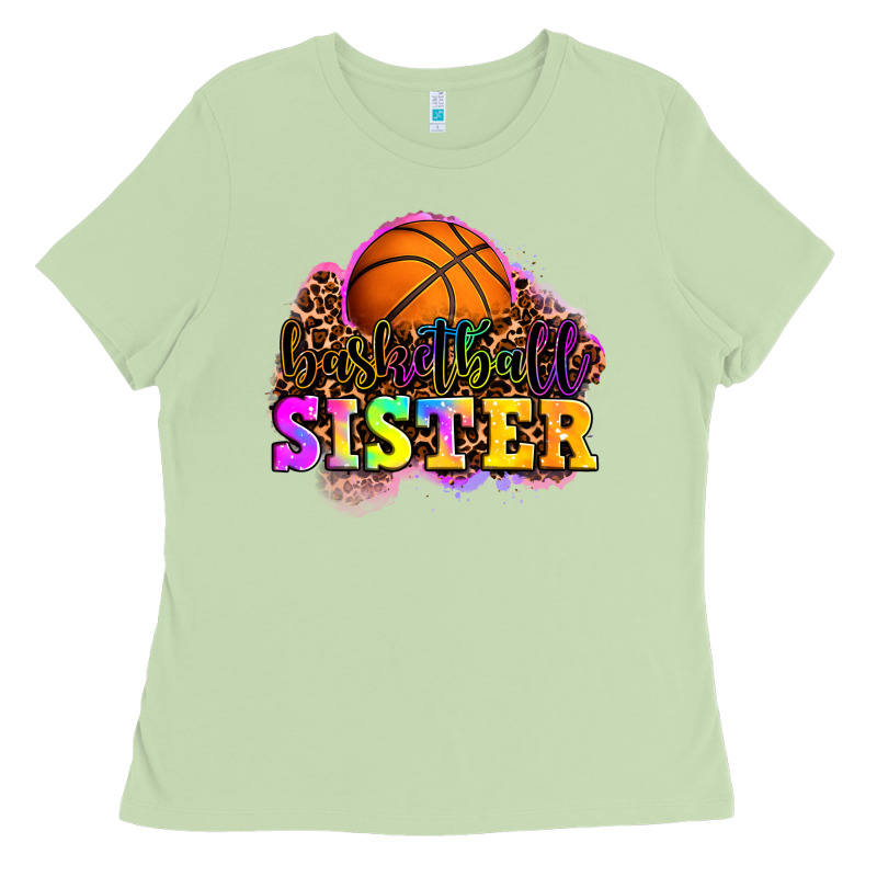Basketball Sister Ladies Tee by OliviaCreatesArt | Teevron