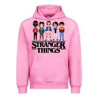 Fuchsia Pink stranger kids Urban Hoodie - artisFamous