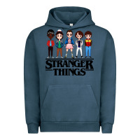 Pigment Midnight Navy stranger kids Urban Hoodie - artisFamous