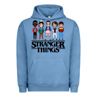 Pigment Pebble Blue stranger kids Urban Hoodie - artisFamous