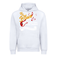 White the blues music Urban Hoodie - artisFamous